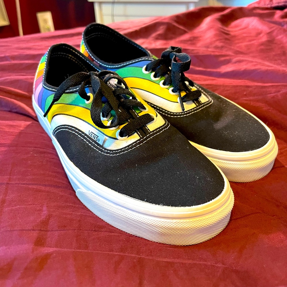 Black and Rainbow Vans